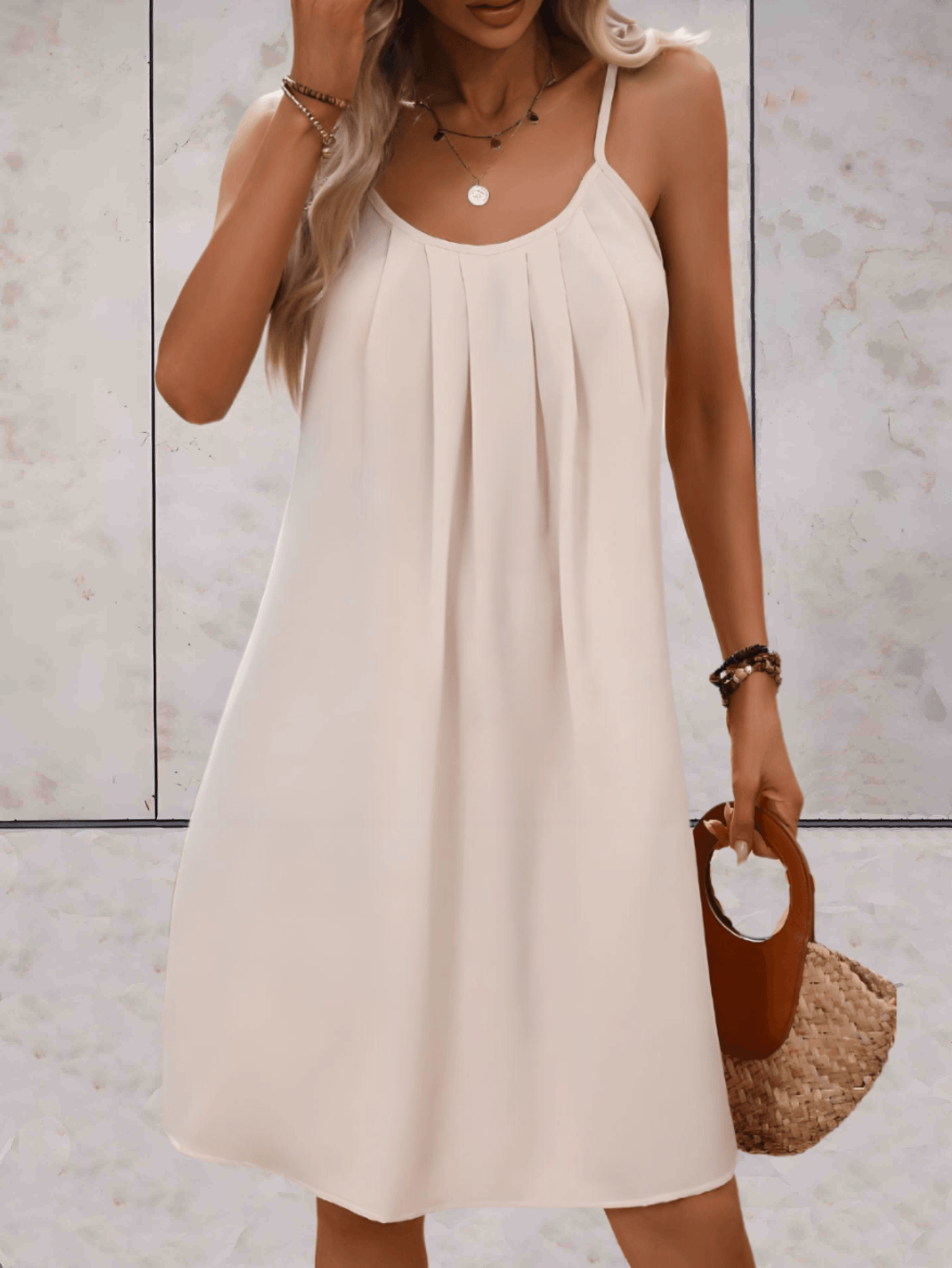 Alena - Vestido casual sem mangas para senhora